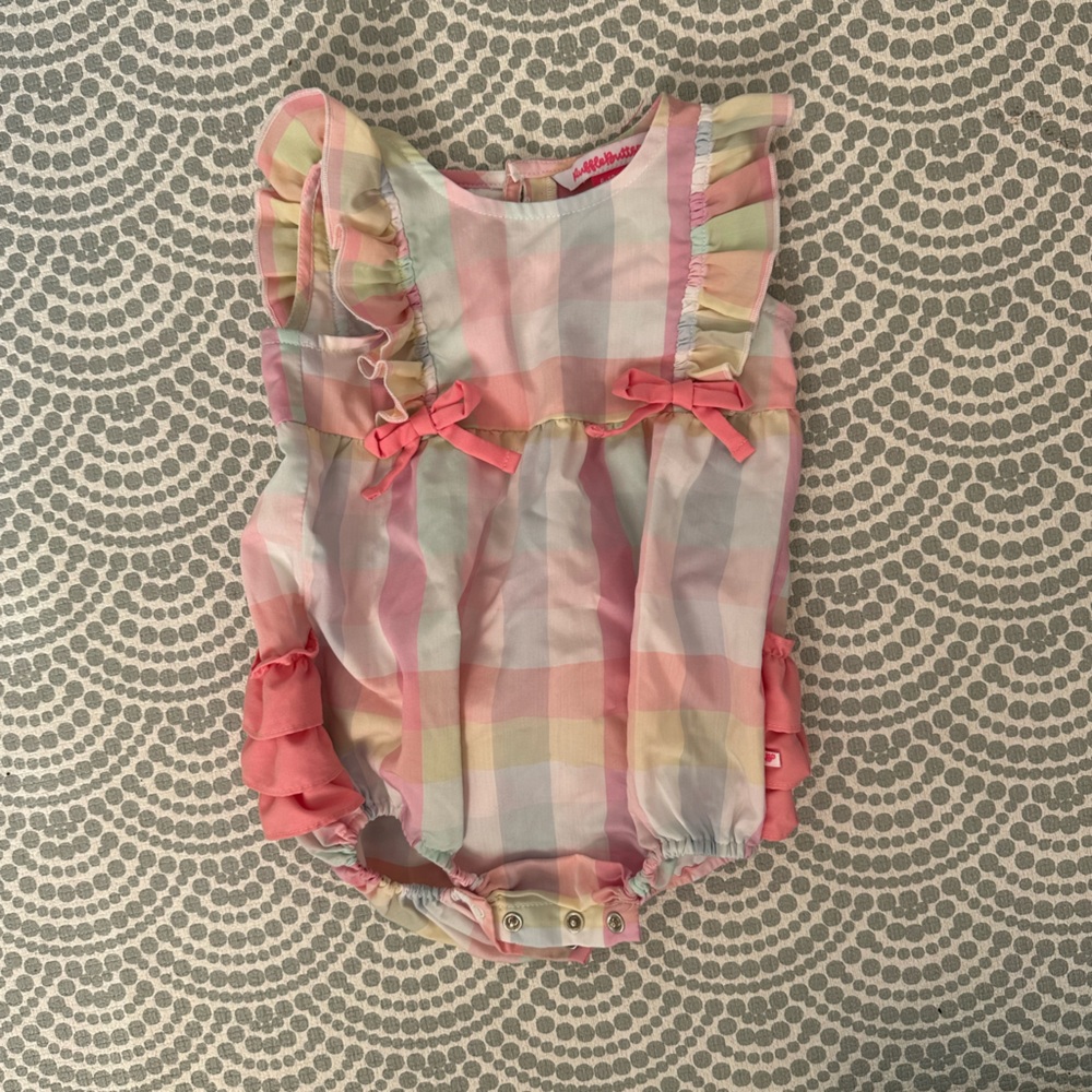 Ruffle Butts Pastel Plaid Bodysuit